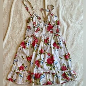 Hollister Vintage Y2K Floral Babydoll Mini Dress • Cottagecore Coquette S